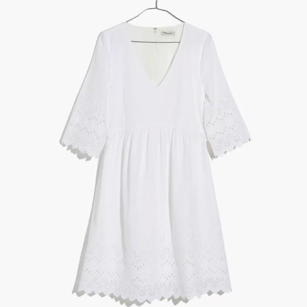Madewell Eyelet Lattice Dress